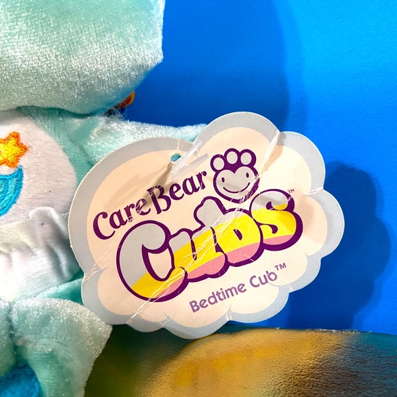 CARE BEAR CUBS VTG 2006 NWT BEDTIME CUB PLUSH WEARING DIAPER, EMBROIDERED PLUSH - Picture 3 of 11